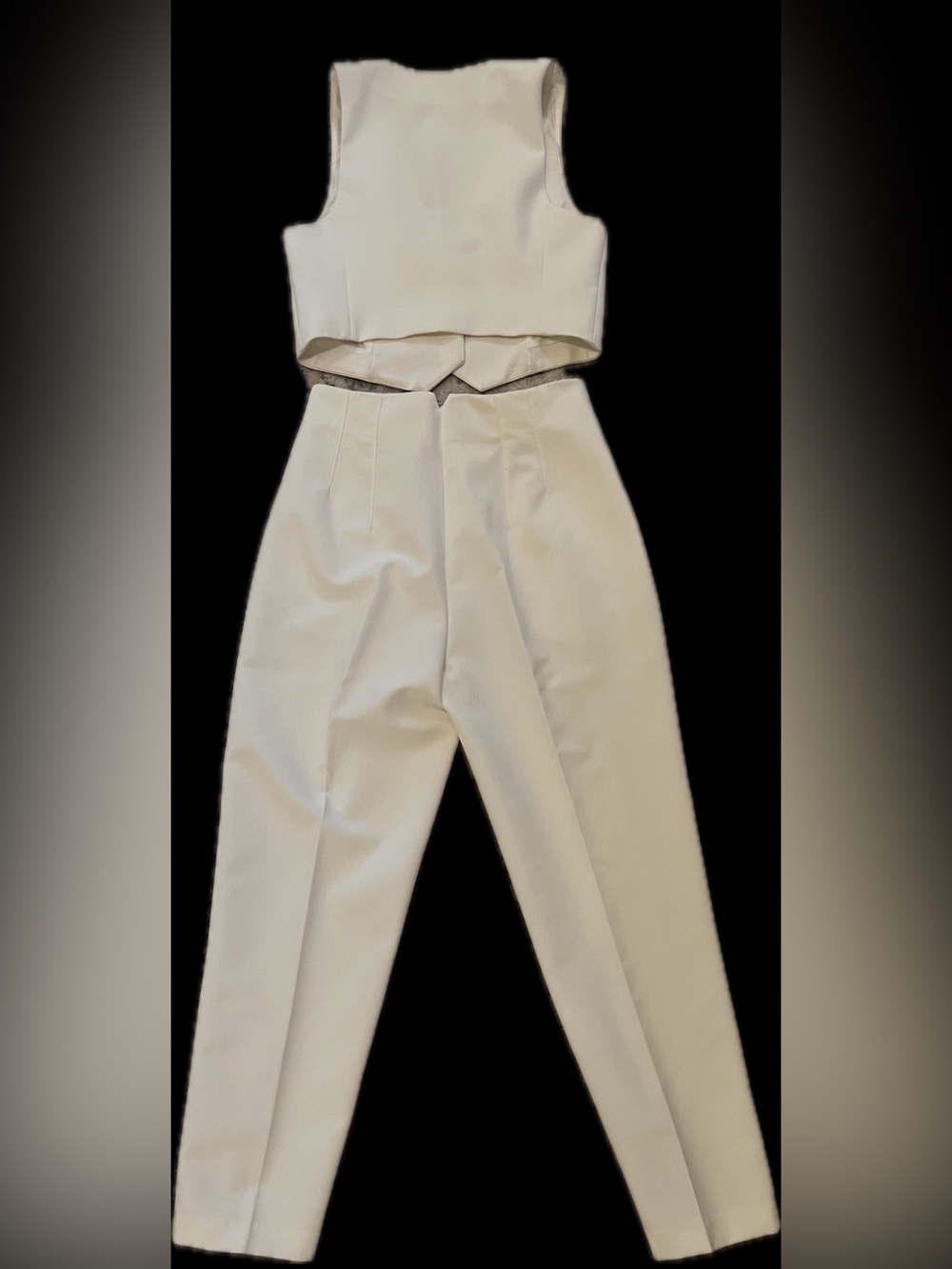 White  Suit Tuxedo  Trousers Medium  & Vest (Waistcoat)- Small 
Brides! - Picture 2 of 3